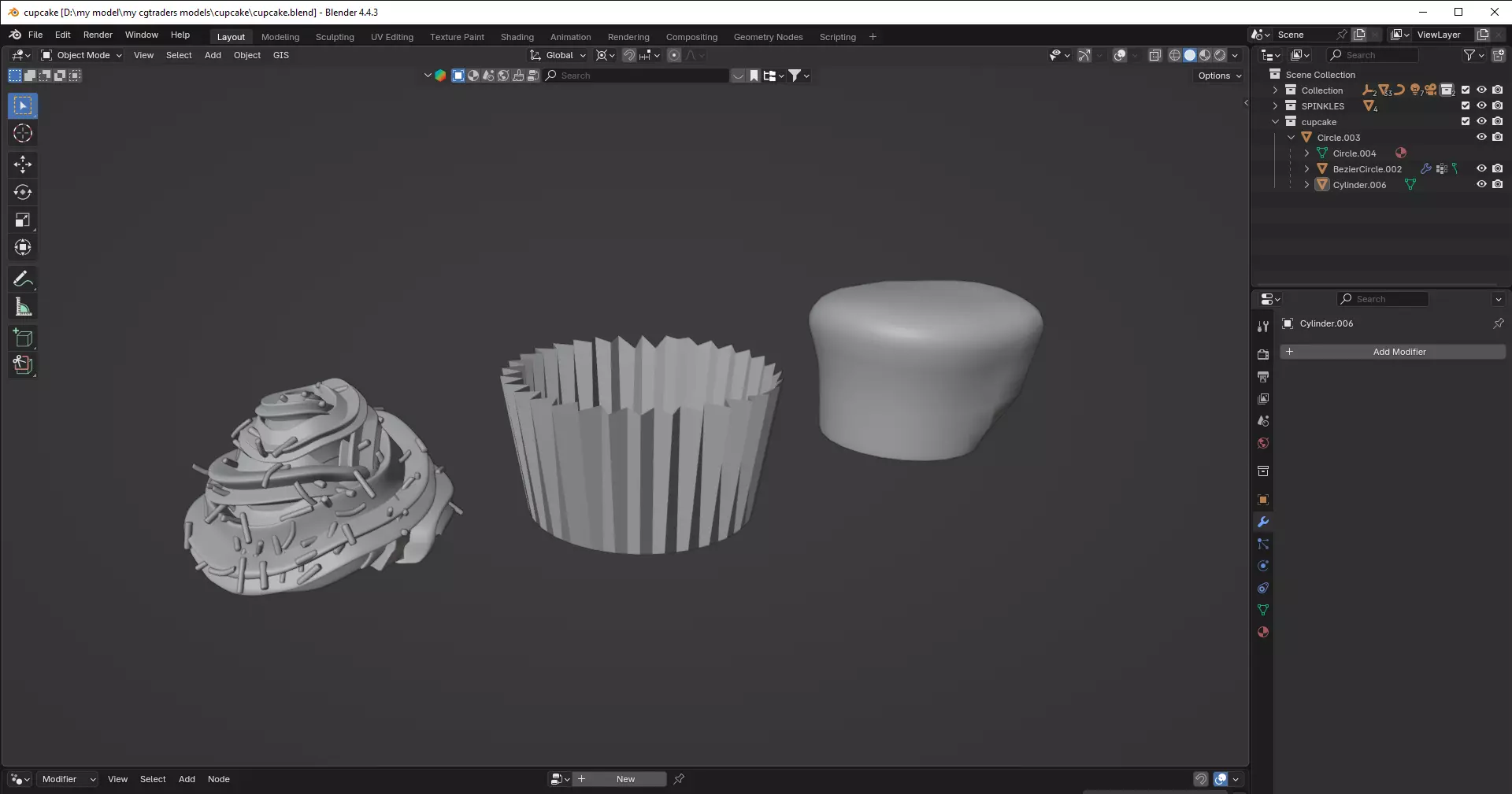 Realistic Cupcake 3D Model  3D model_18