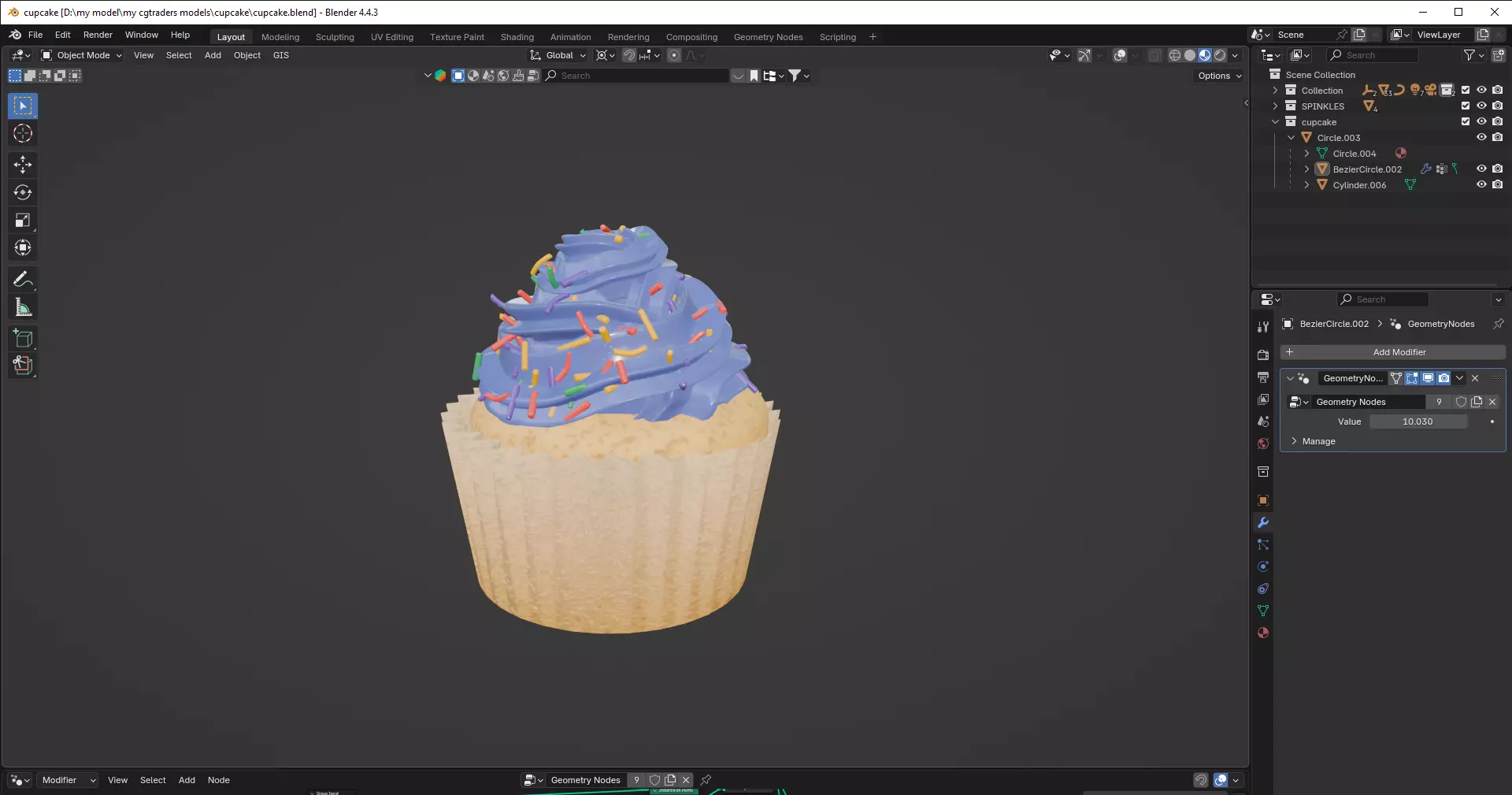 Realistic Cupcake 3D Model  3D model_13