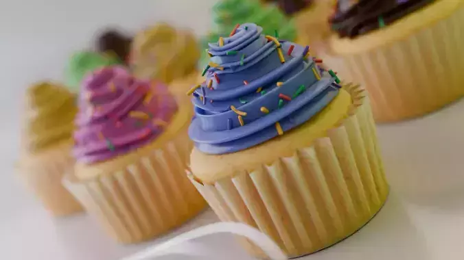 Realistic Cupcake 3D Model  3D model