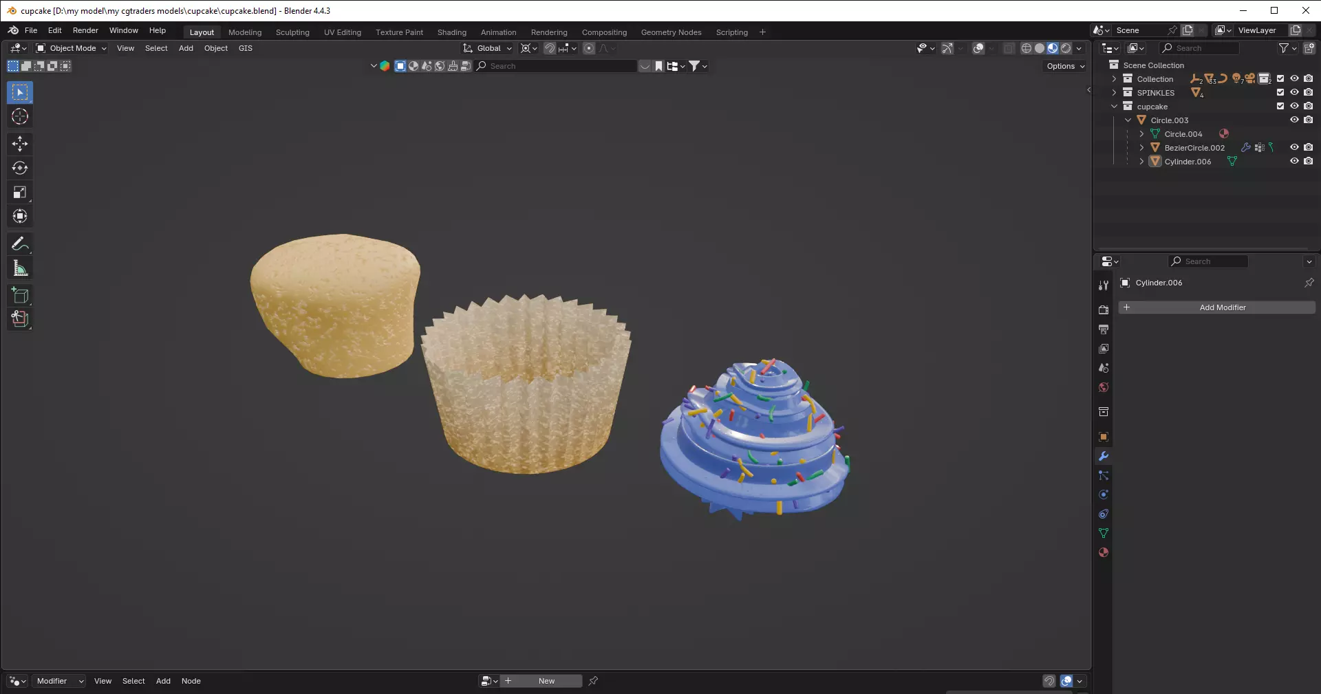 Realistic Cupcake 3D Model  3D model_9