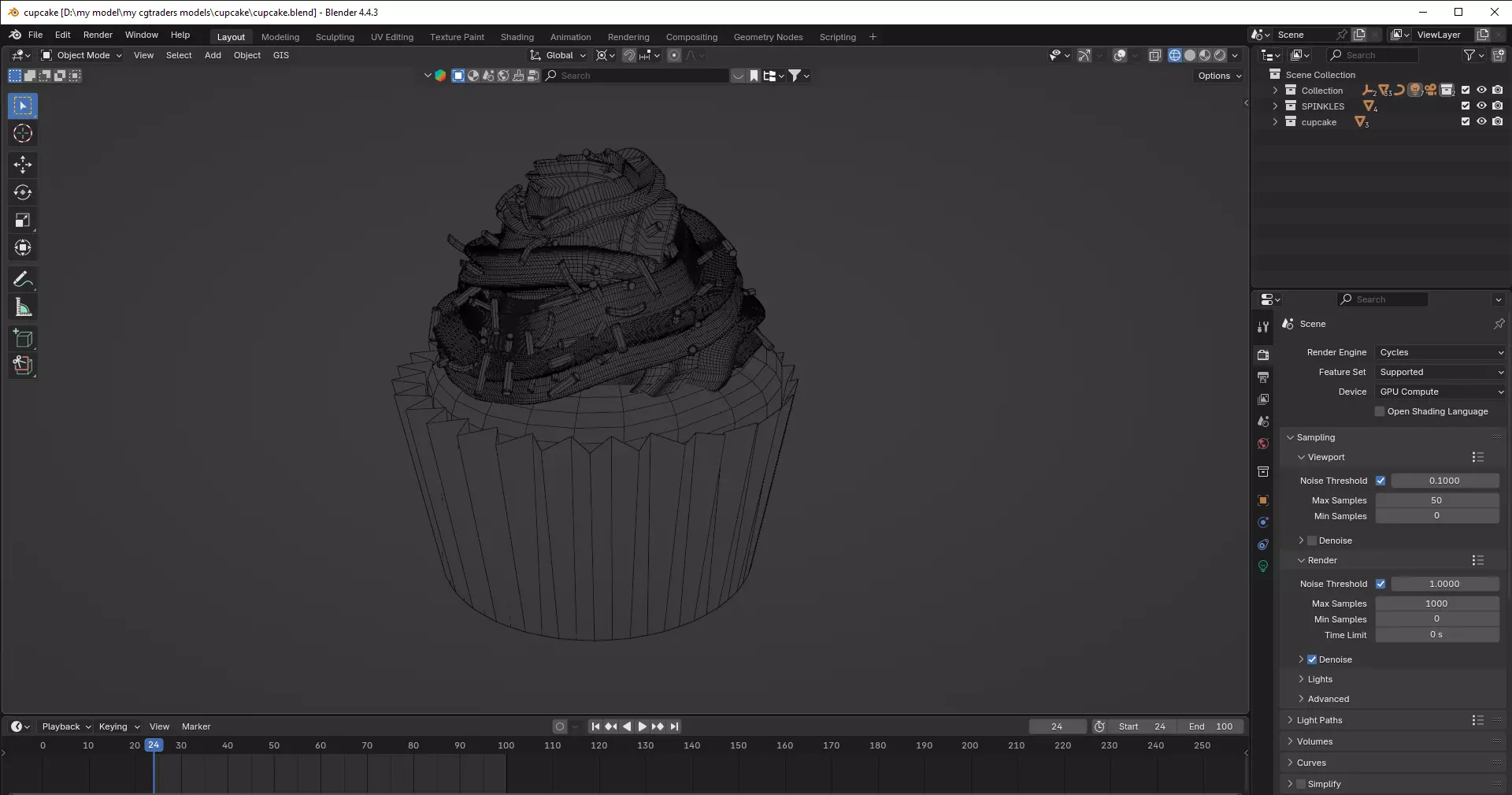 Realistic Cupcake 3D Model  3D model_10