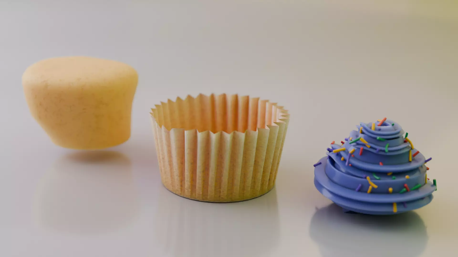 Realistic Cupcake 3D Model  3D model_5