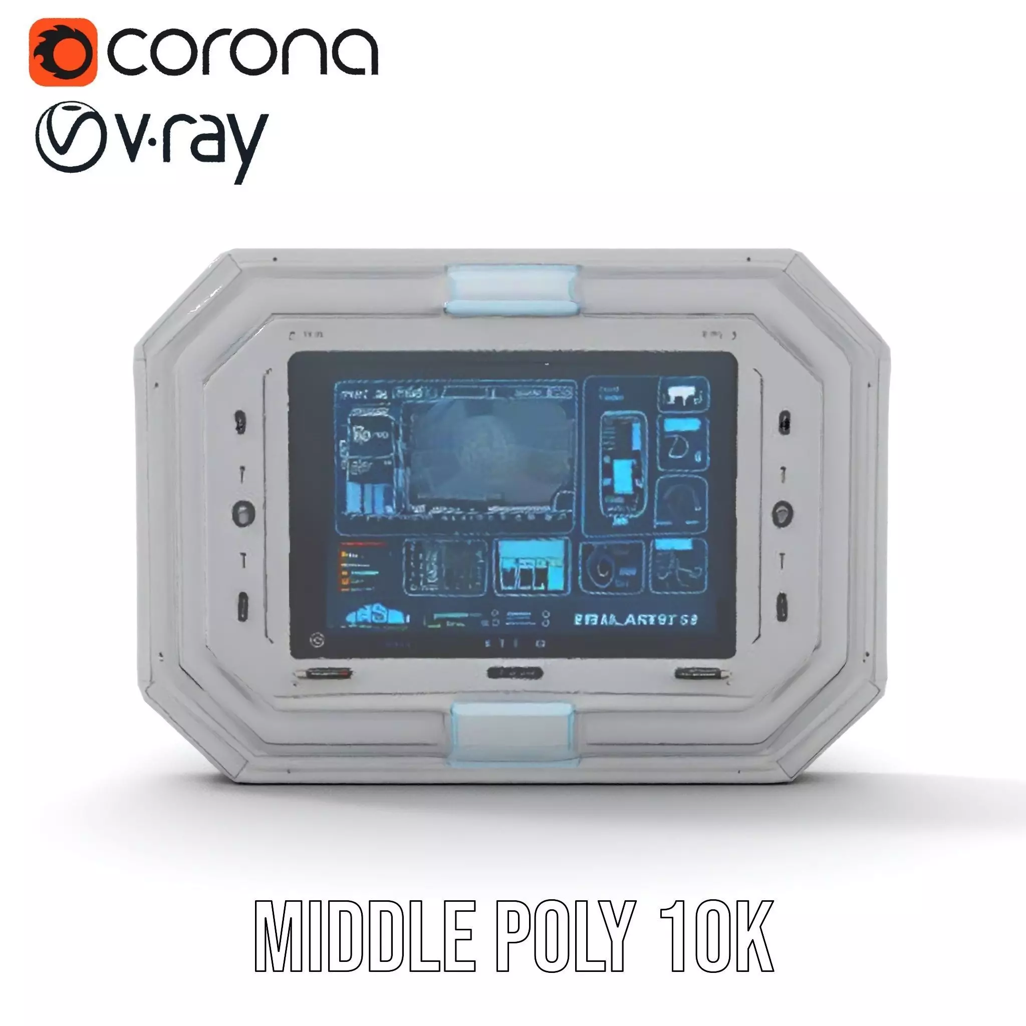 Futuristic Control Panel model pack for SciFi Environments Low-poly 3D model_25