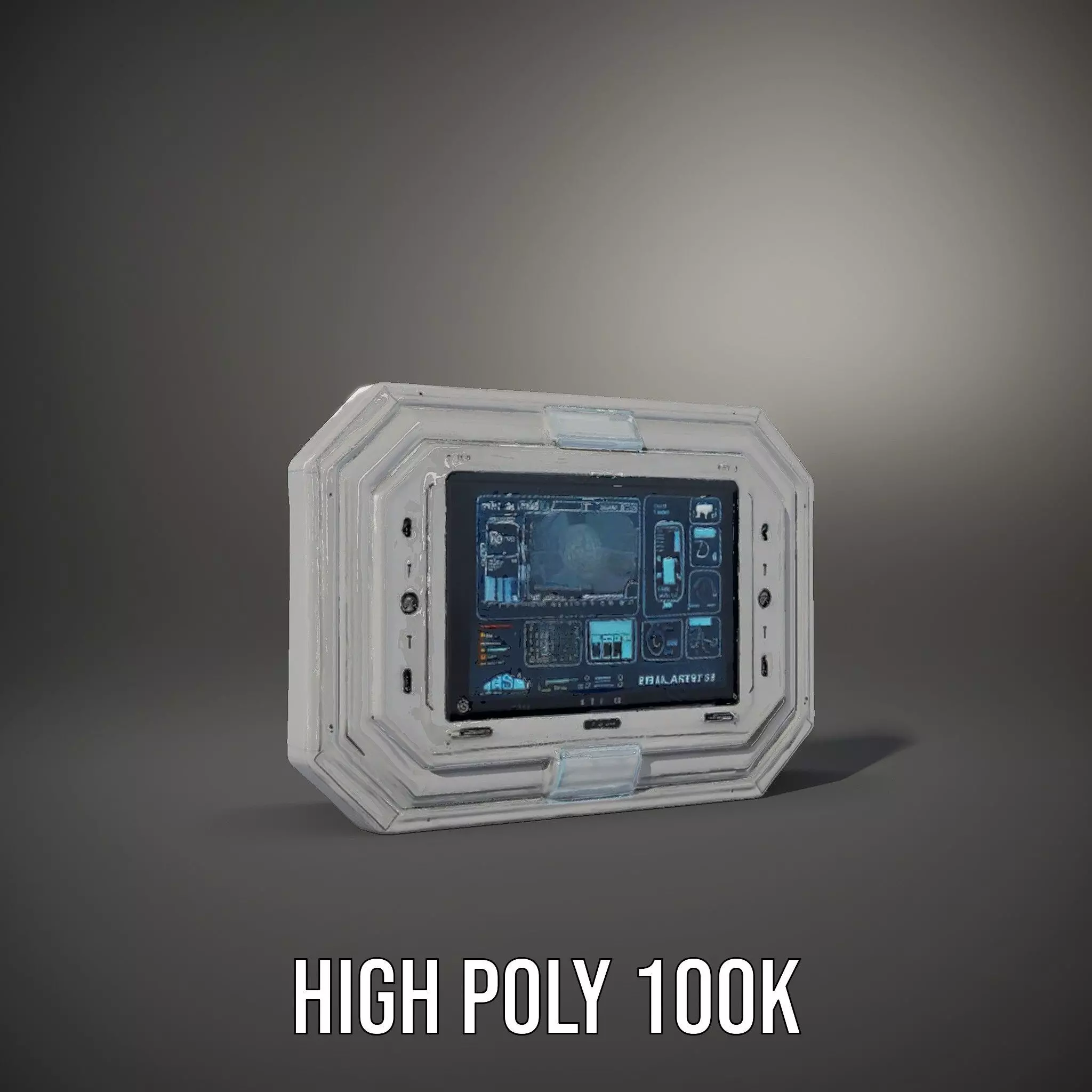Futuristic Control Panel model pack for SciFi Environments Low-poly 3D model_10
