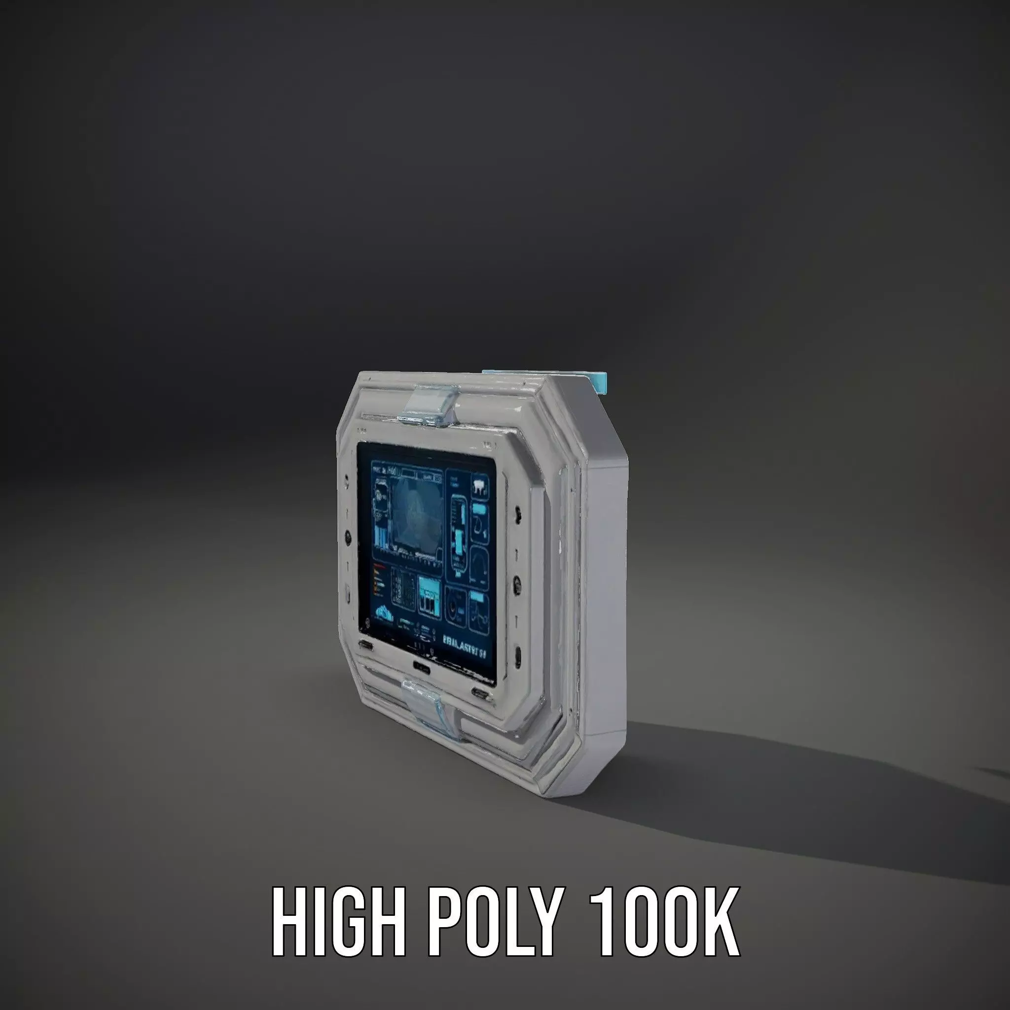 Futuristic Control Panel model pack for SciFi Environments Low-poly 3D model_16