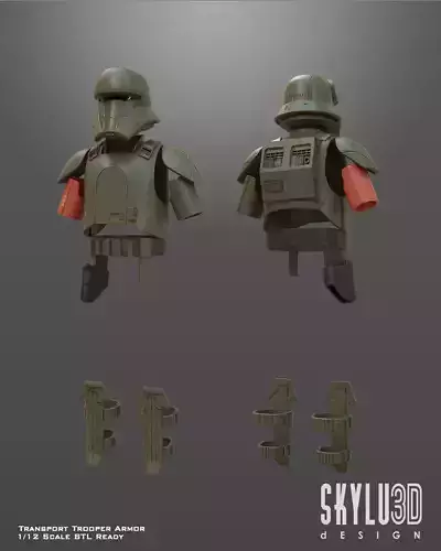 Transport Trooper One12 Scale Custom Armor STL Files