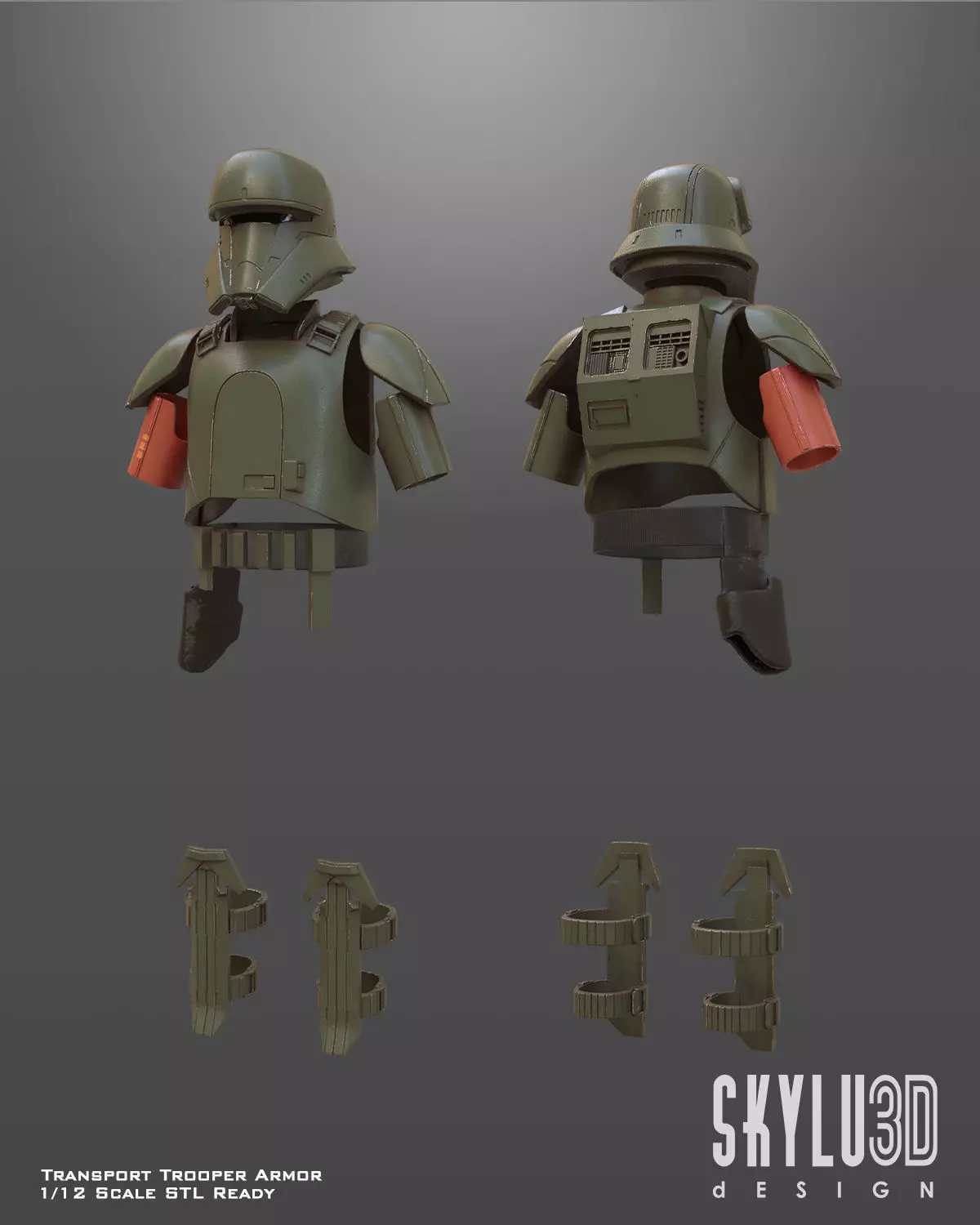 Transport Trooper One12 Scale Custom Armor STL Files 3D print model