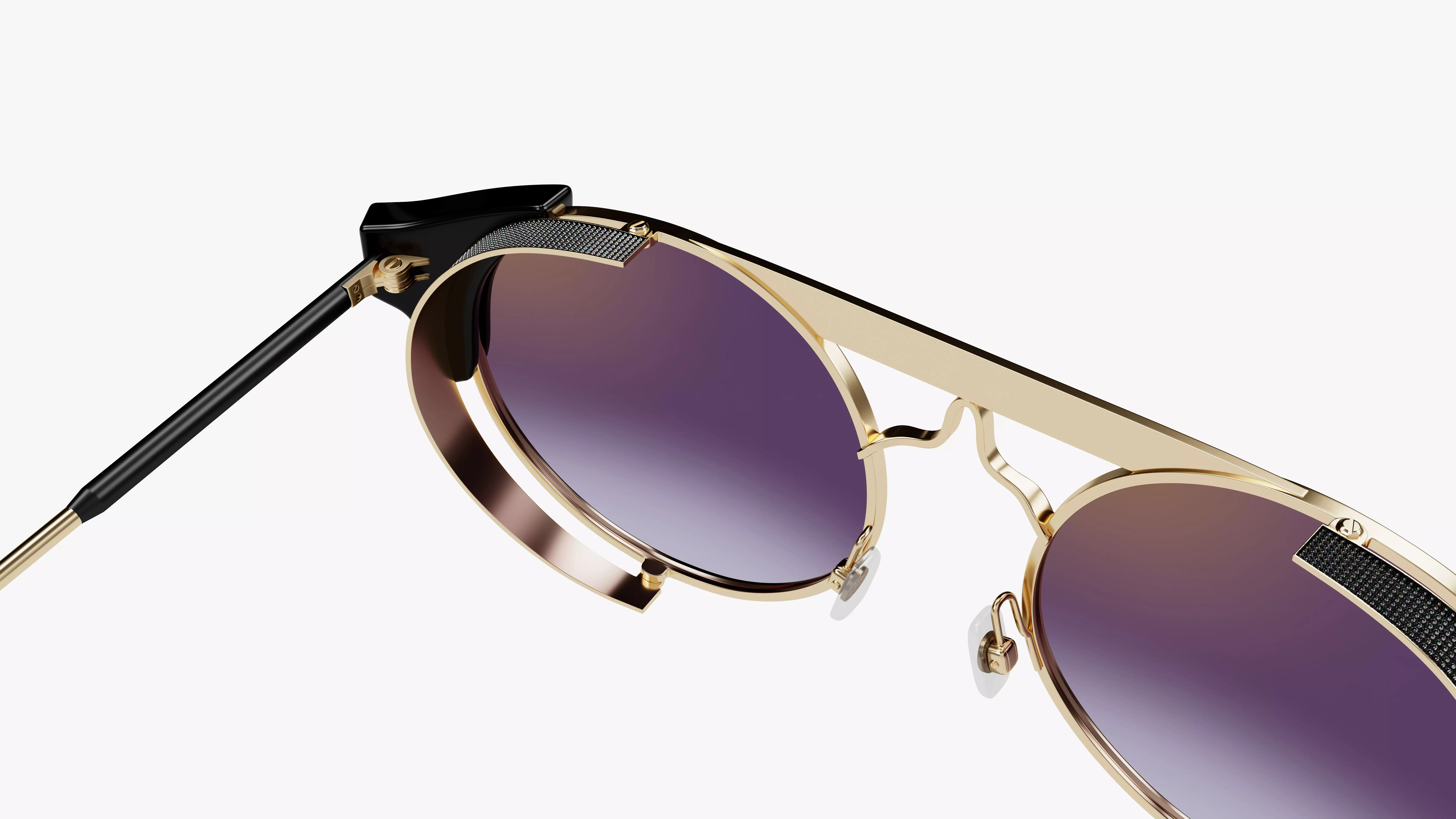 Luxury Sunglasses  - 4 Metal Variants - PBR  3D model_5