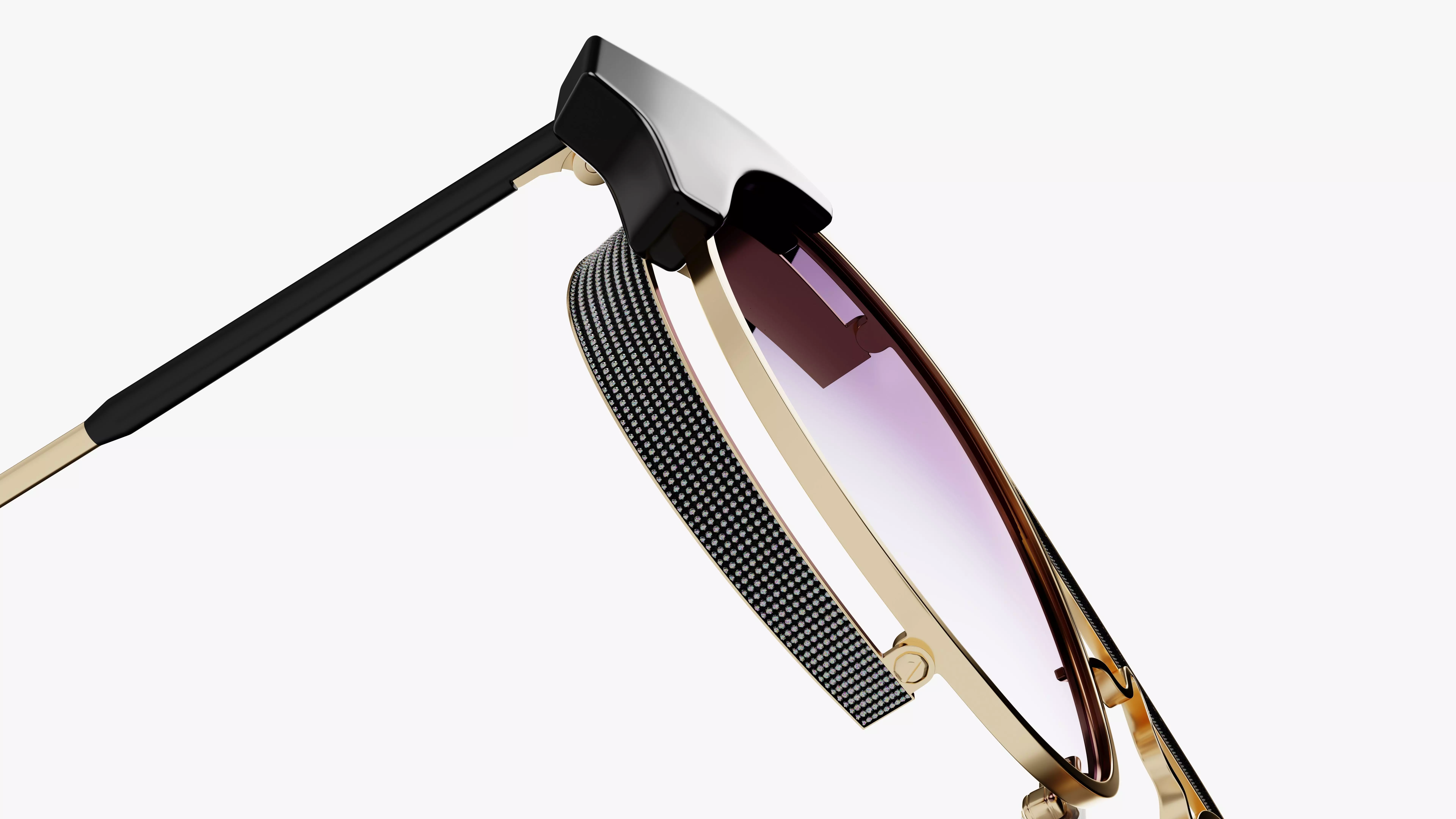 Luxury Sunglasses  - 4 Metal Variants - PBR  3D model_6