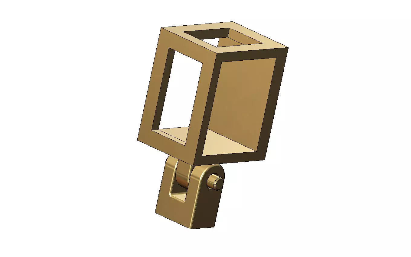 U letter varsity font 12x10x10mm enamel bail link 3D print model_4