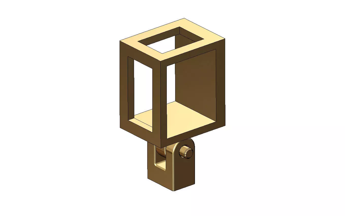 V letter varsity font 12x10x10mm enamel bail link 3D print model_5