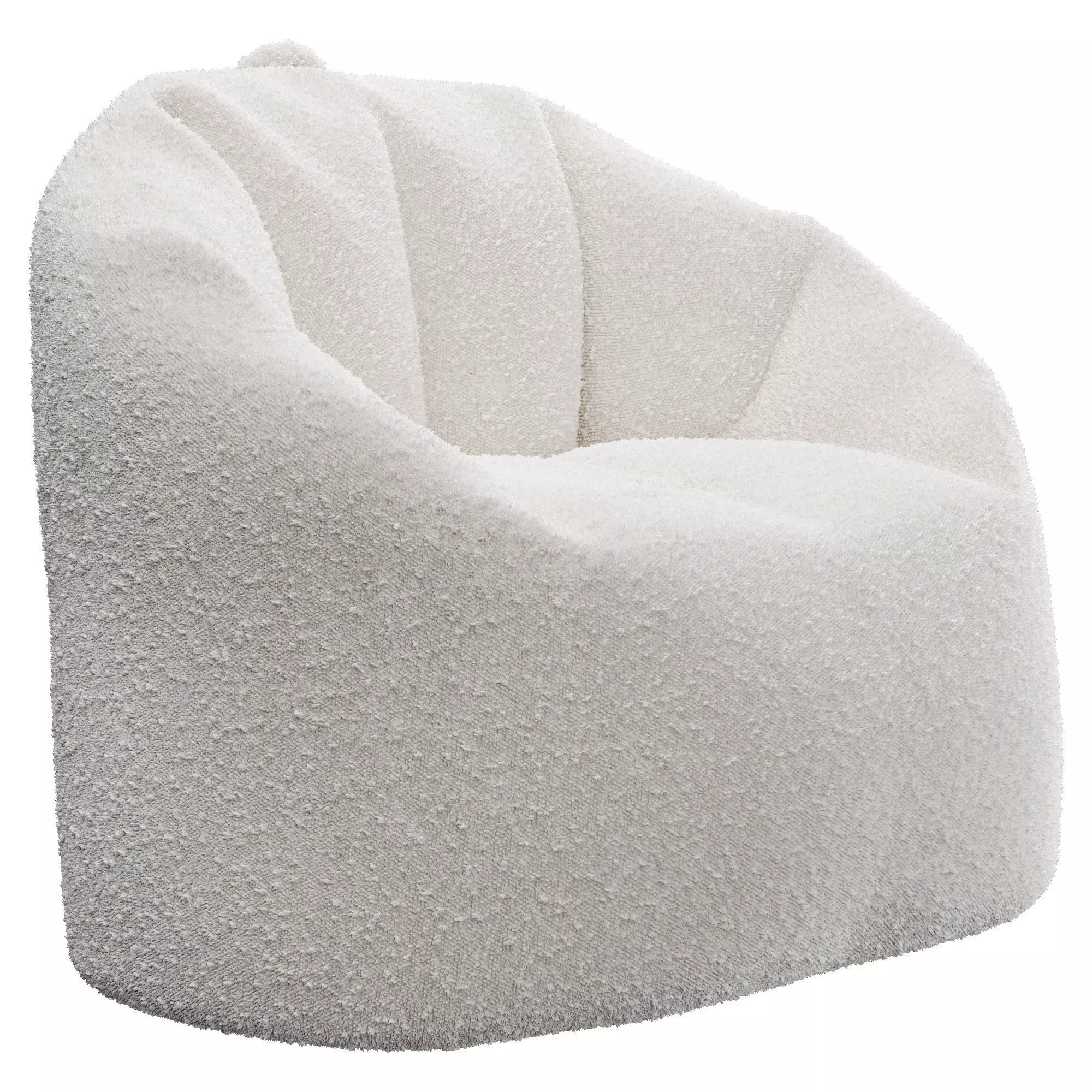 Bean Bag Low-poly 3D model_7