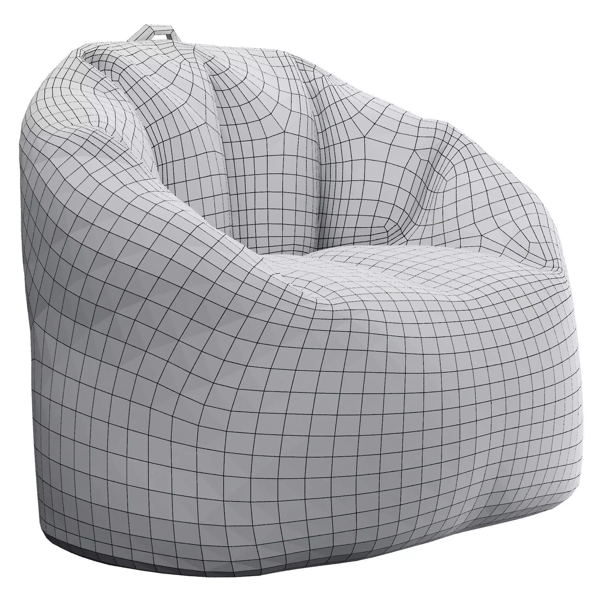 Bean Bag Low-poly 3D model_18
