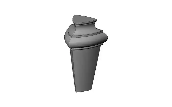 Triangular rounded arcs nightstand chest table foot  3D print model
