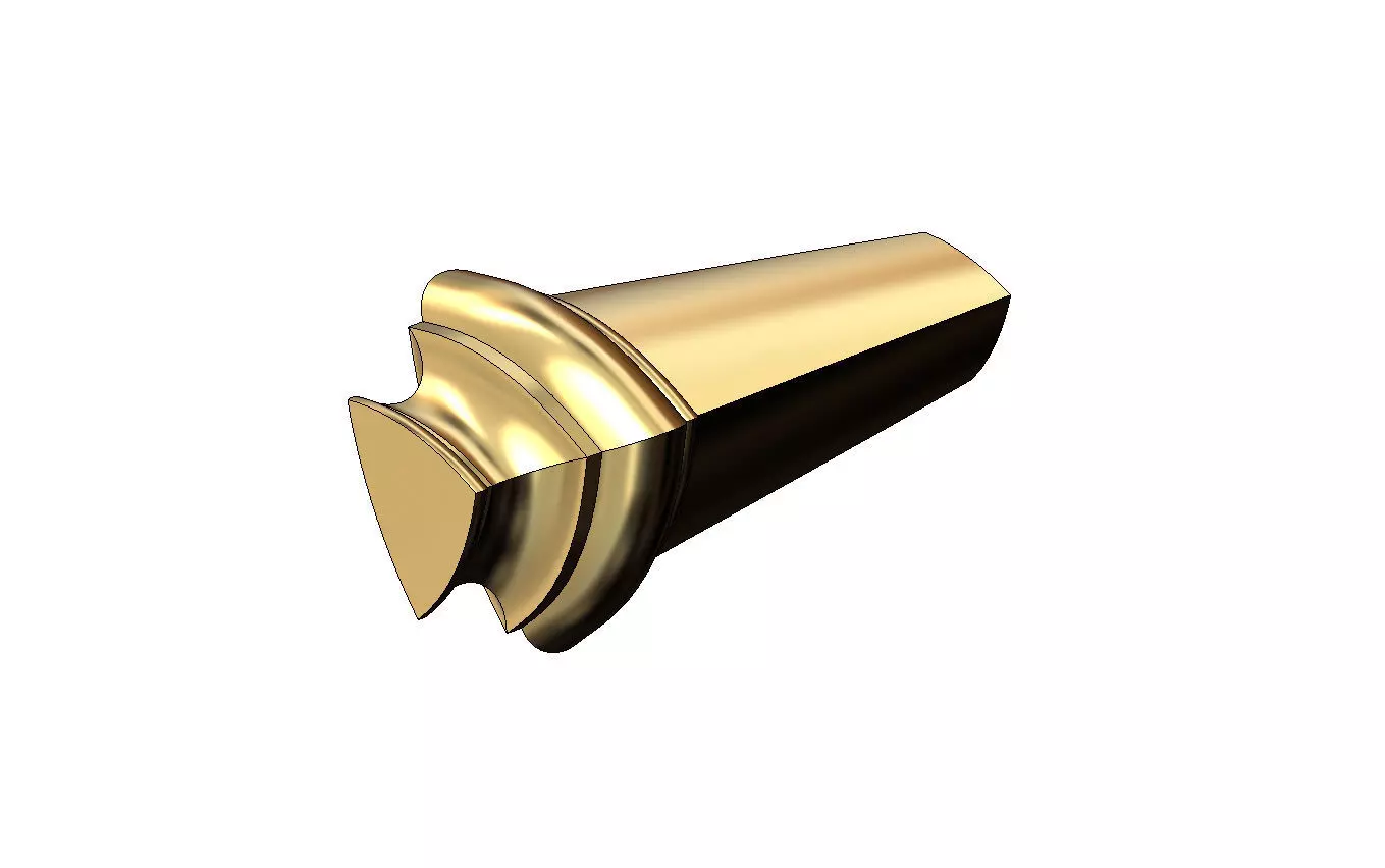 Triangular rounded arcs nightstand chest table foot 3D print model_8