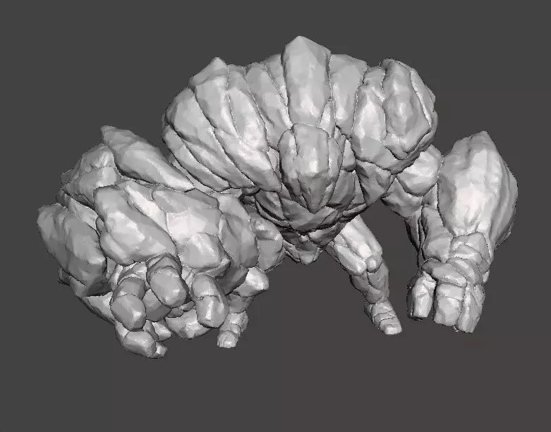 ROCK GUARDIAN MINIATURE MODEL FIGURE FOR FANTASY GAMES RPG DND 3D print model_7