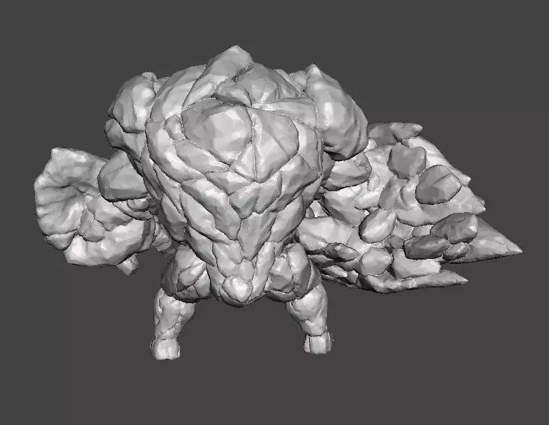 ROCK GUARDIAN MINIATURE MODEL FIGURE FOR FANTASY GAMES RPG DND 3D print model_6