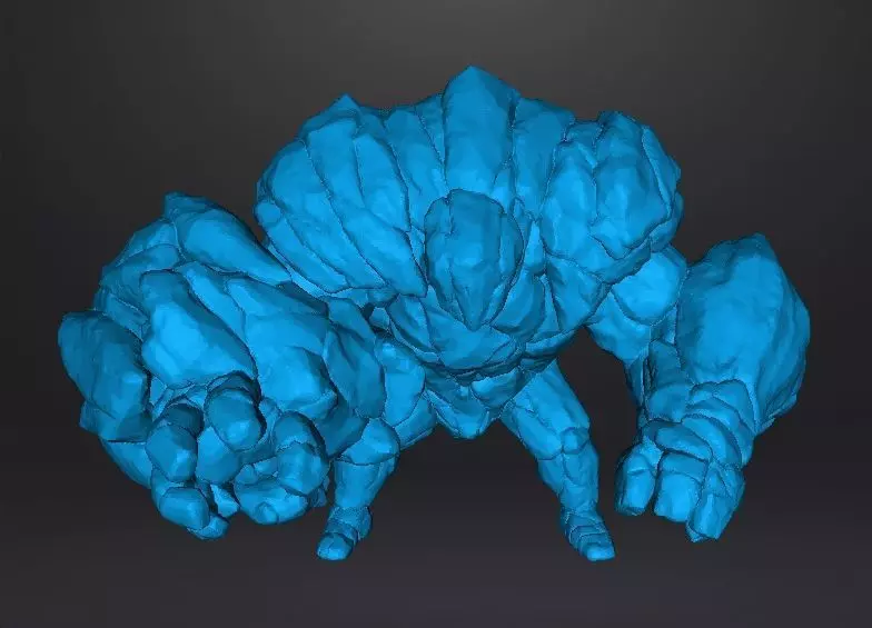 ROCK GUARDIAN MINIATURE MODEL FIGURE FOR FANTASY GAMES RPG DND 3D print model_12