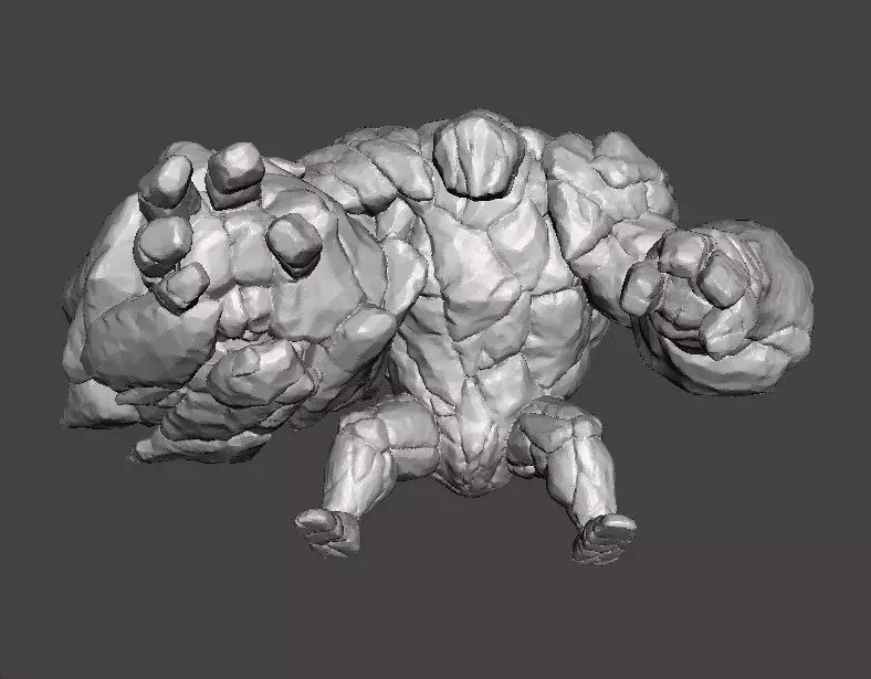 ROCK GUARDIAN MINIATURE MODEL FIGURE FOR FANTASY GAMES RPG DND 3D print model_8