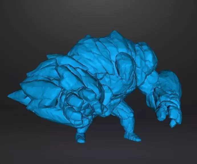 ROCK GUARDIAN MINIATURE MODEL FIGURE FOR FANTASY GAMES RPG DND 3D print model_9