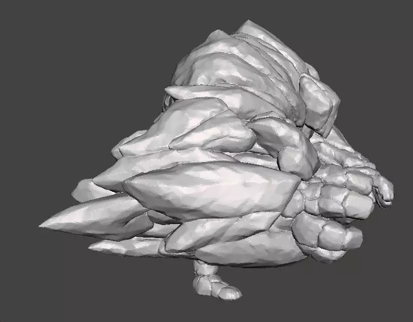 ROCK GUARDIAN MINIATURE MODEL FIGURE FOR FANTASY GAMES RPG DND 3D print model_5