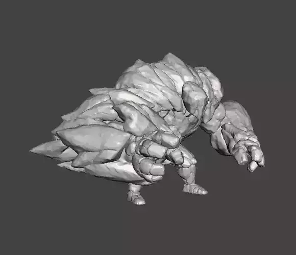ROCK GUARDIAN MINIATURE MODEL FIGURE FOR FANTASY GAMES RPG DND 3D print model