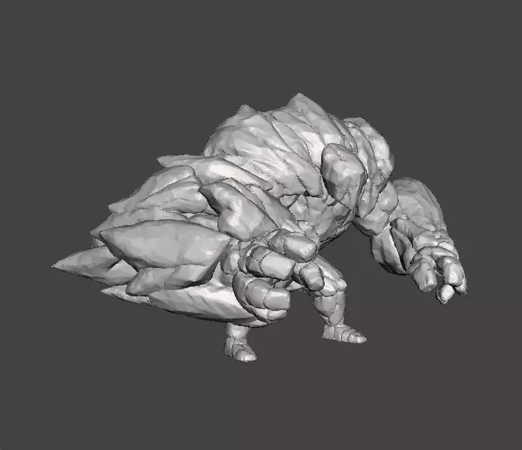 ROCK GUARDIAN MINIATURE MODEL FIGURE FOR FANTASY GAMES RPG DND 3D print model_0