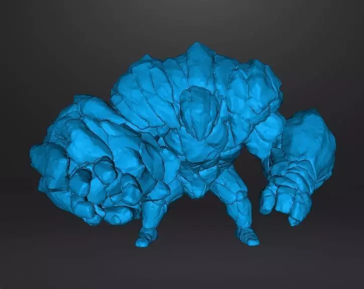 ROCK GUARDIAN MINIATURE MODEL FIGURE FOR FANTASY GAMES RPG DND 3D print model_11