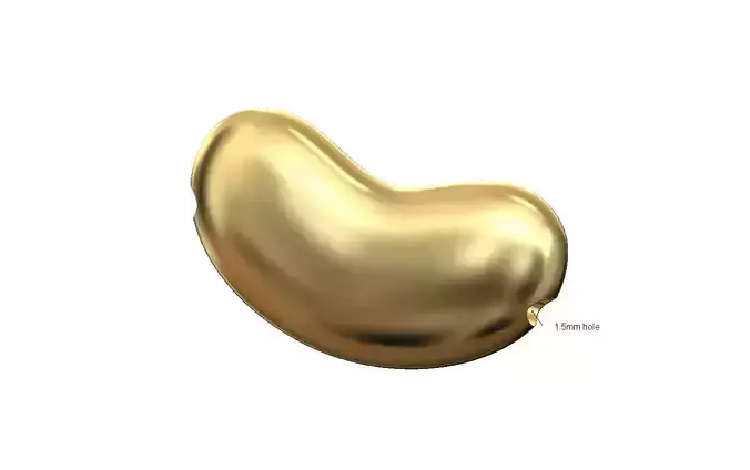 Bean bead pendant and charm 3D print model