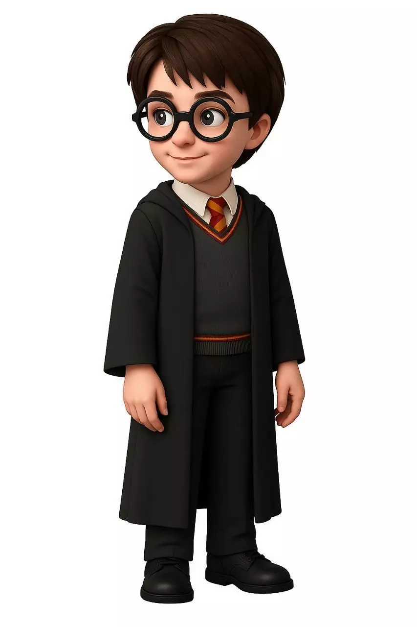 Cartoon Style Harry Potter 3D Model 3D print model_0