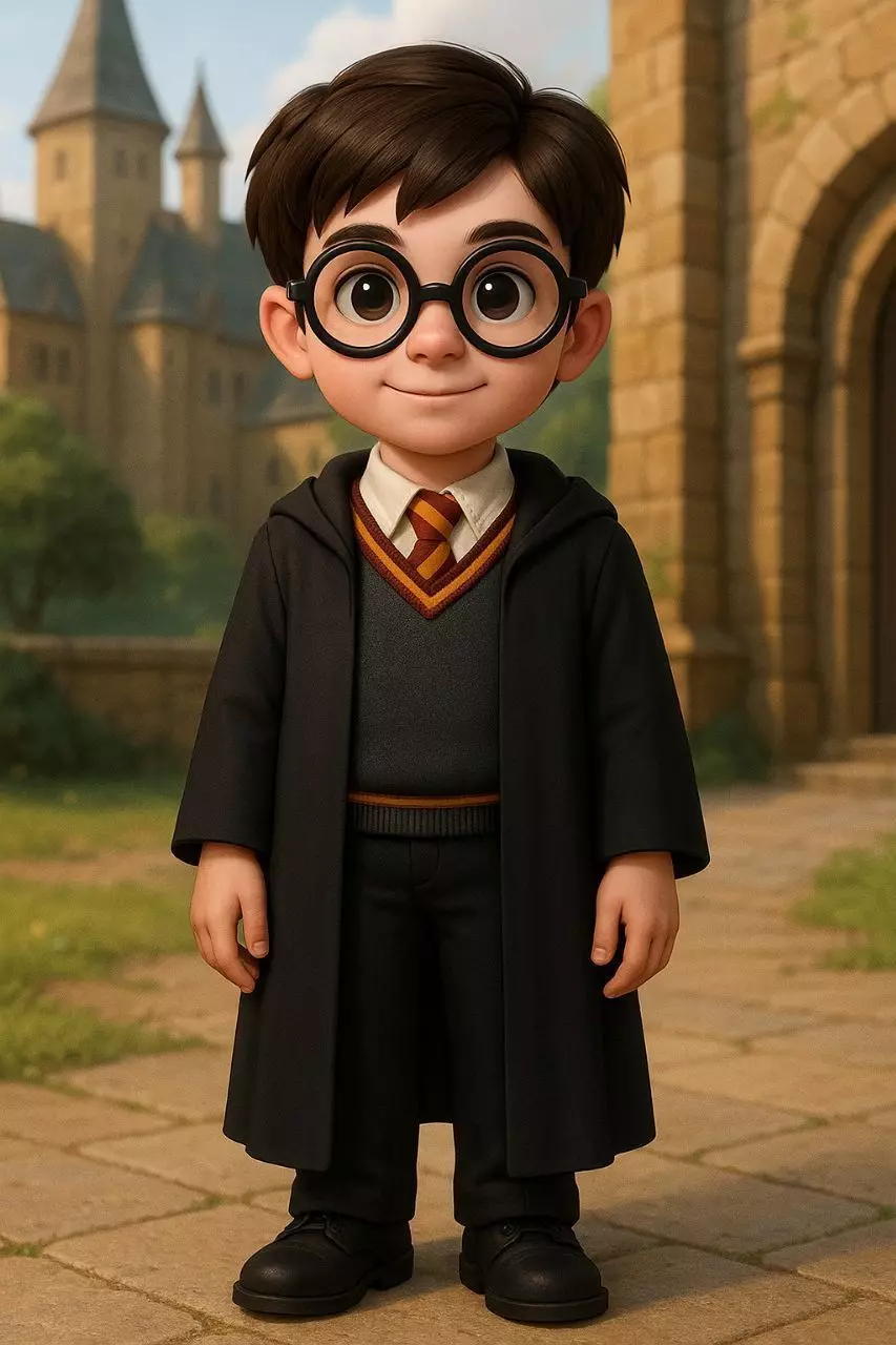 Cartoon Style Harry Potter 3D Model 3D print model_1
