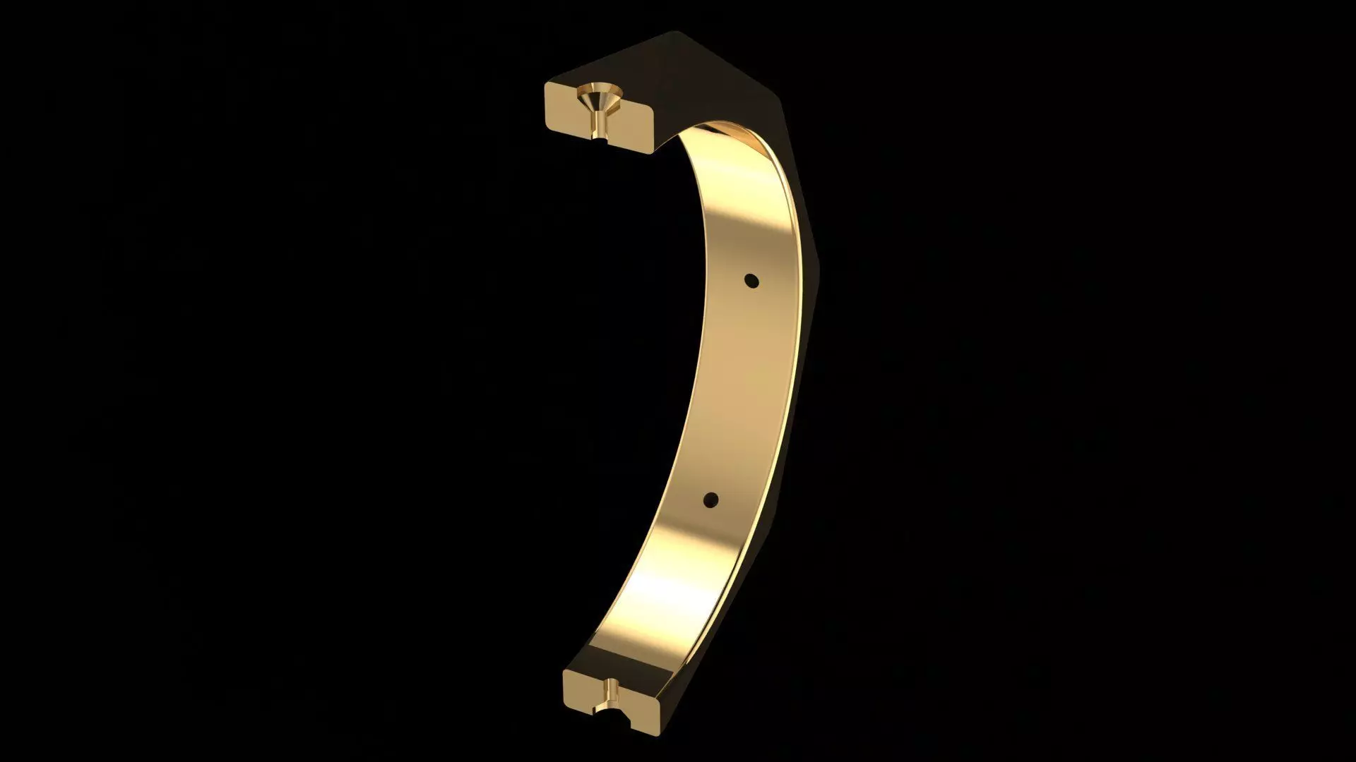 3D model of a faceted ring with gems 3D print model_3