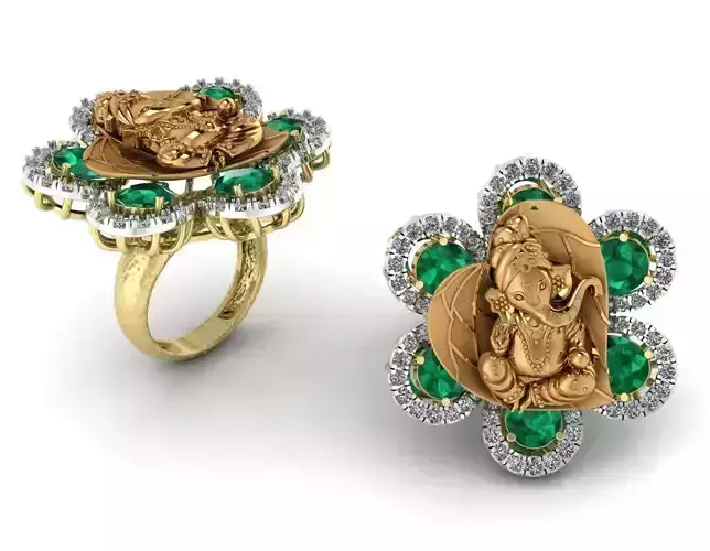 Ganpatti Diamond Ring