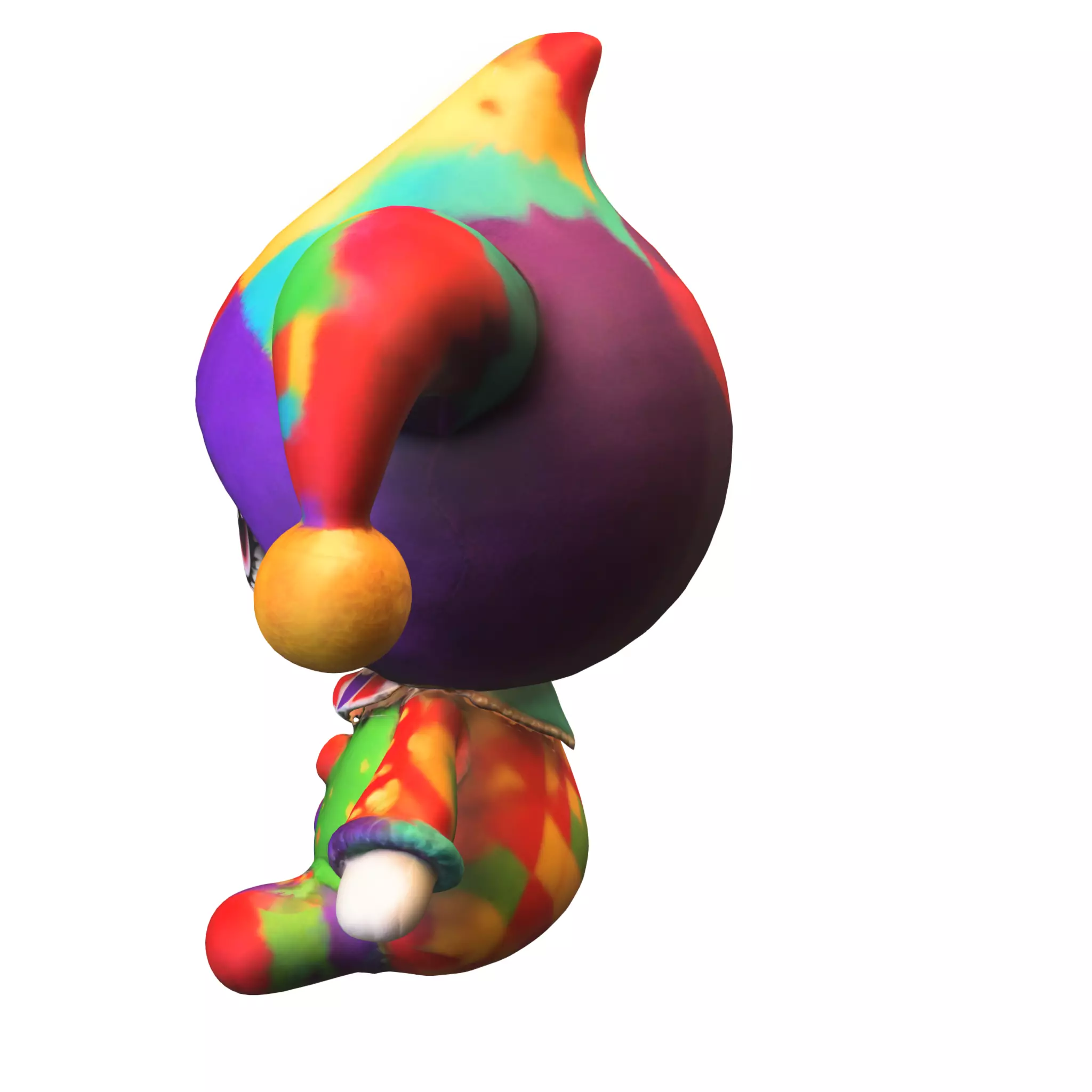 doll Harley QuinnPlush Low-poly 3D model_1