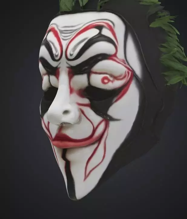 Clown Horror Costume Full Face Mask - Clown Horror Mask 3D print model_16