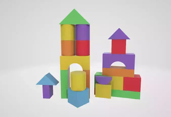 Building Blocks Background Used To Build A Photo House