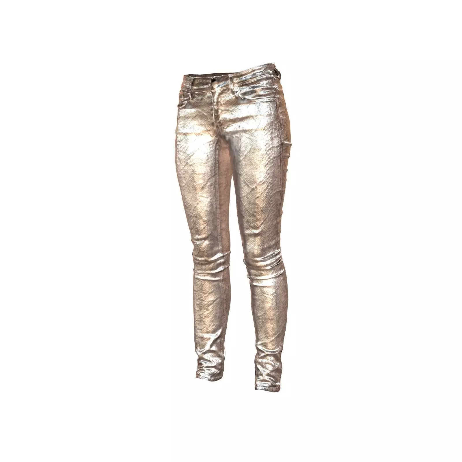 Unreal Pants Silver Low-poly 3D model_0