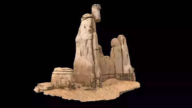Stylized Cliff Rock 3D Model 
