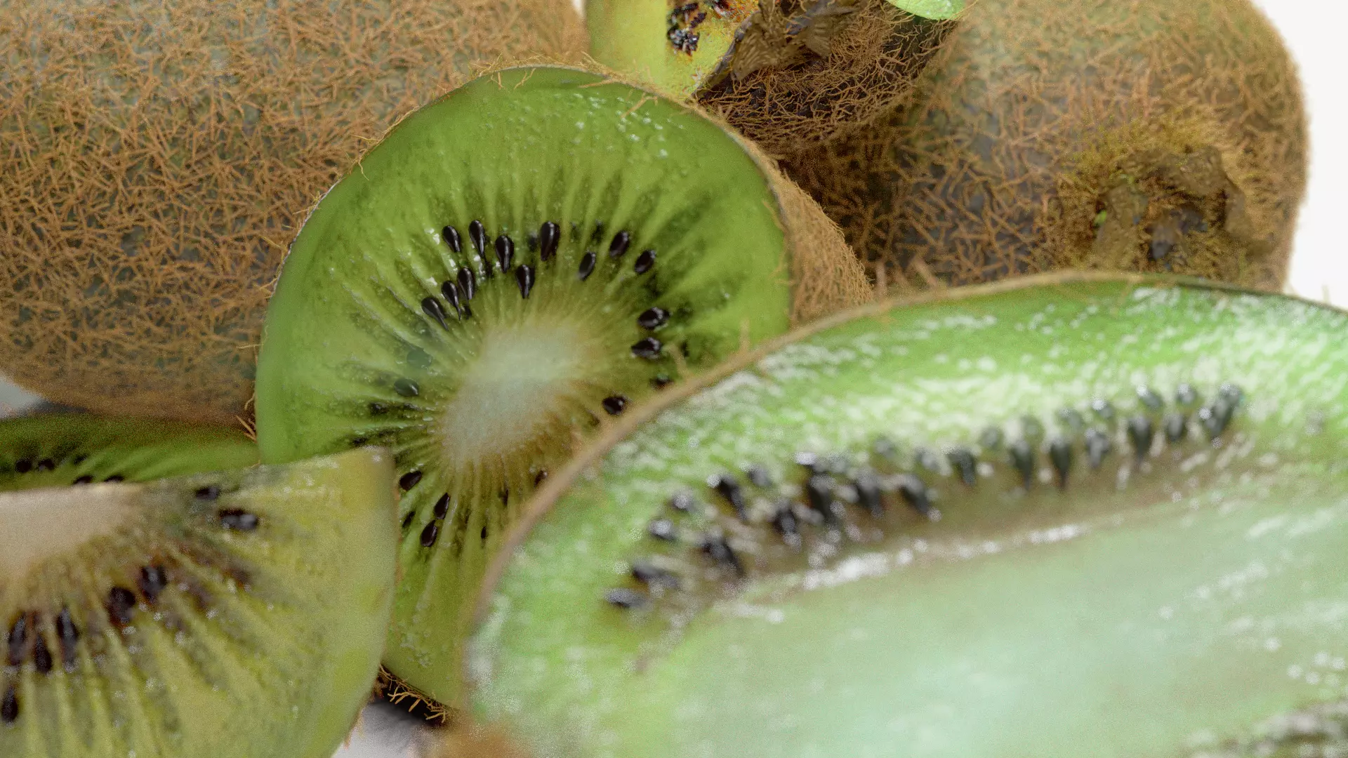 Realistic Kiwi Collection Low-poly 3D model_8