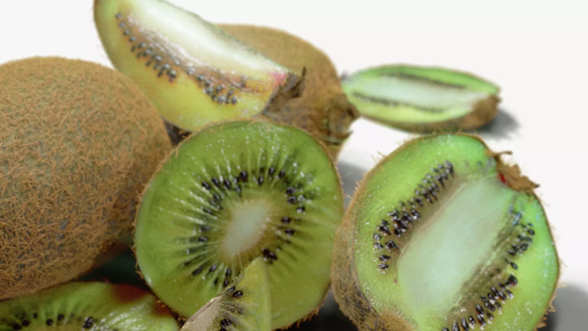 Realistic Kiwi Collection Low-poly 3D model_10