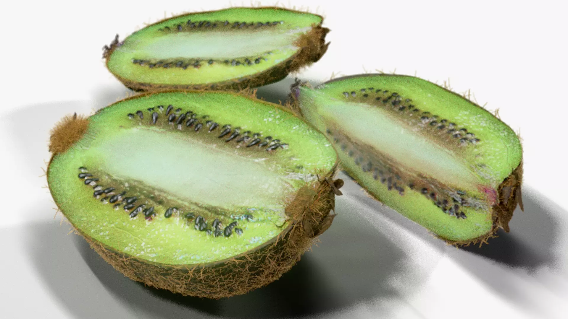 Realistic Kiwi Collection Low-poly 3D model_4