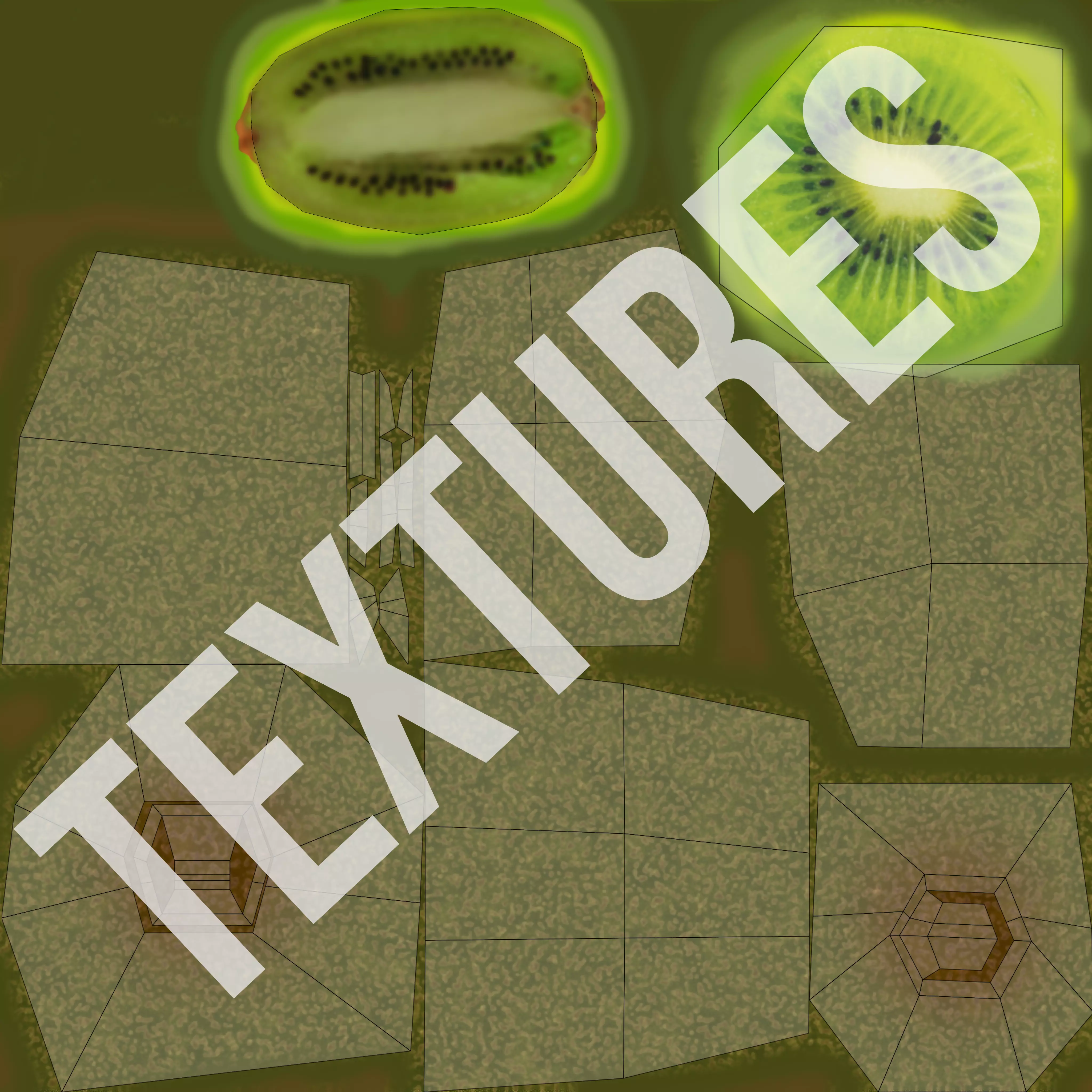 Realistic Kiwi Collection Low-poly 3D model_26