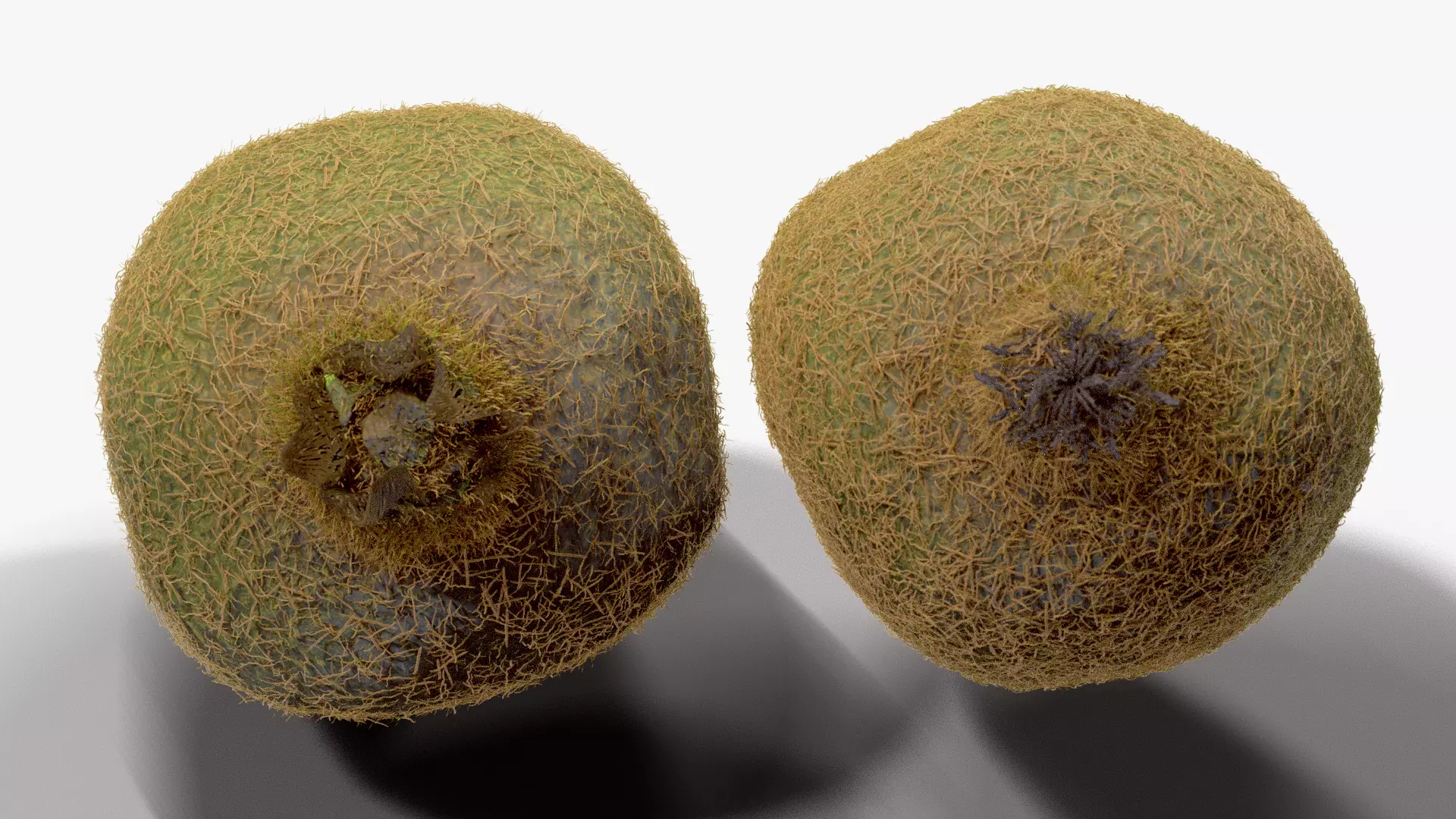 Realistic Kiwi Collection Low-poly 3D model_3