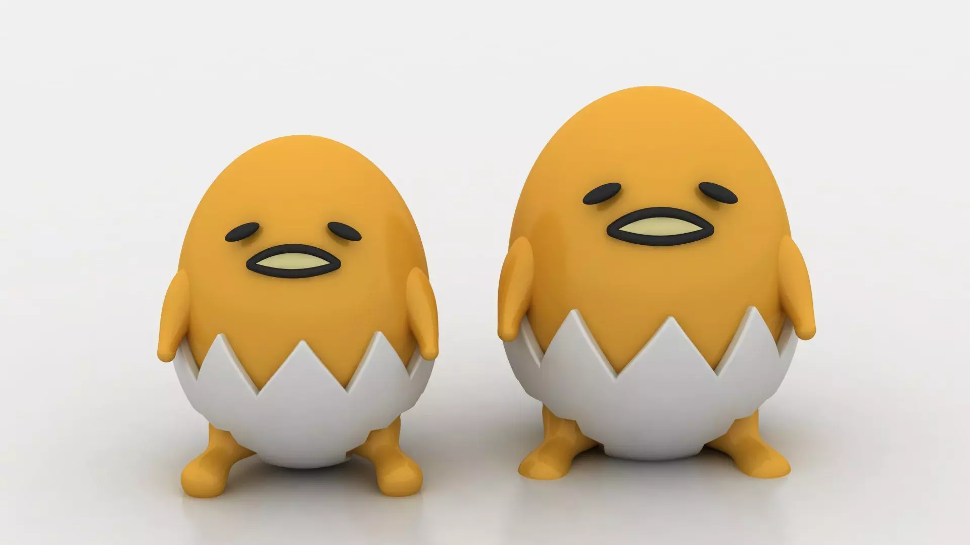 lazy egg character 3d printable model 3D print model_0