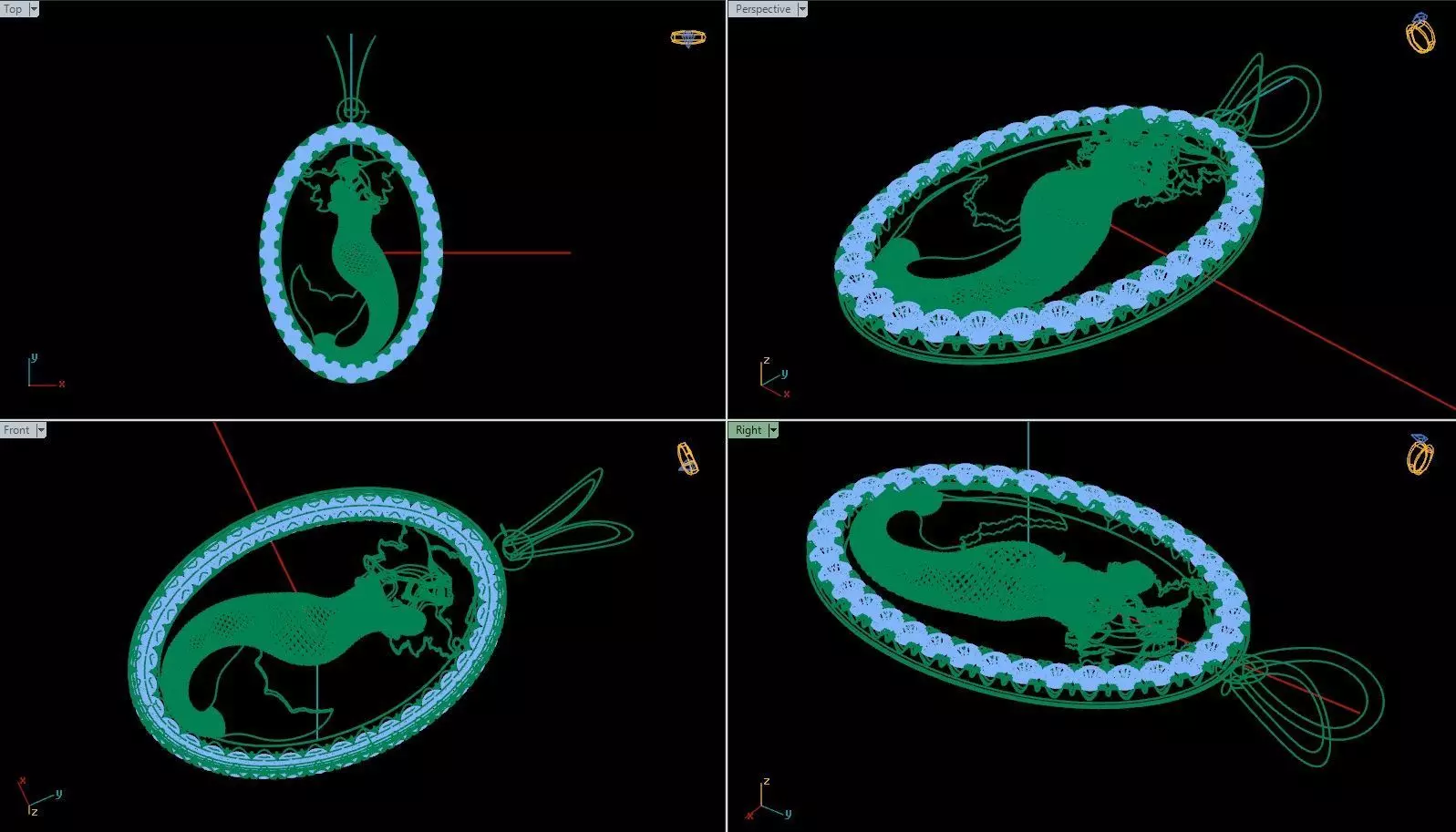 Pendant 003 3D print model_5