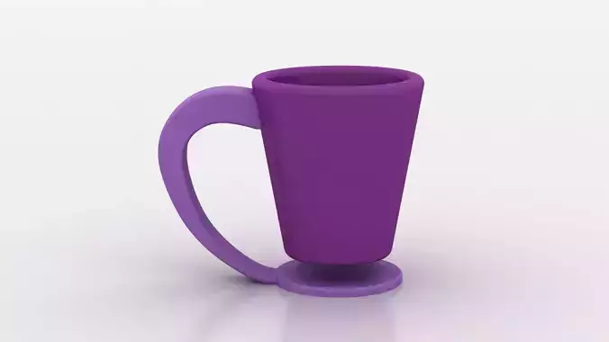 purple mug design 3D printable model  3D print model