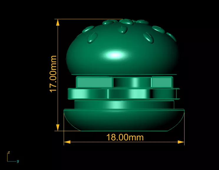 stylized burger  toy 3D printable model   3D print model_3