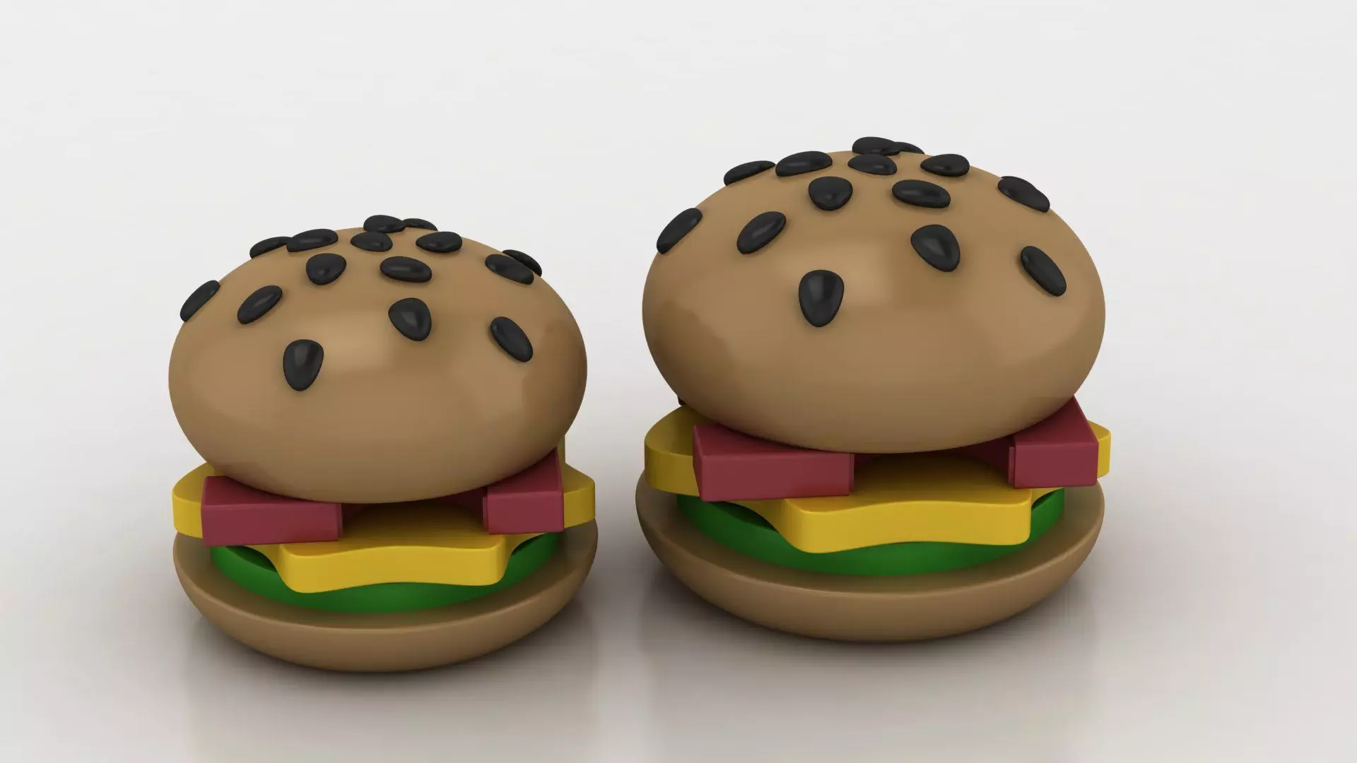 stylized burger  toy 3D printable model   3D print model_0