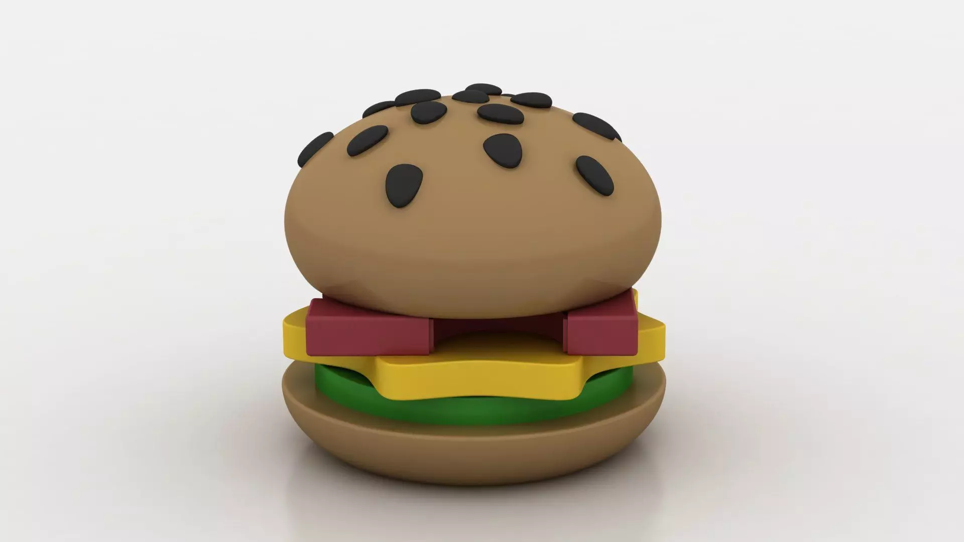 stylized burger  toy 3D printable model   3D print model_1