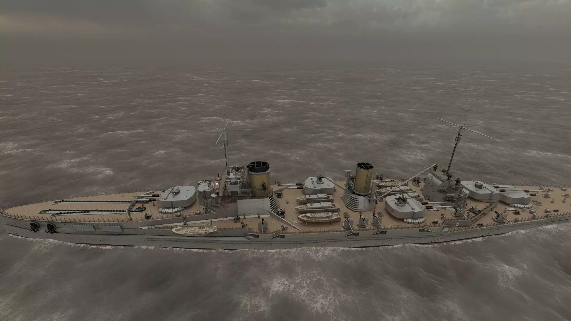 IMPERIAL GERMAN NAVY MARINE BATTLECRUISER 3D model_37